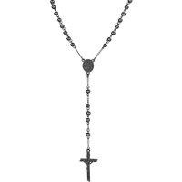 Catholic Rosary Beads Necklace with Virgin Mary Miraculous Medal and Cross Crucifix, Set with Pray Card and Book-shaped Gift Box for Men Women Catholi