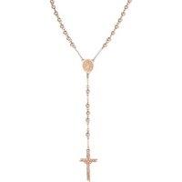 Catholic Rosary Beads Necklace with Virgin Mary Miraculous Medal and Cross Crucifix, Set with Pray Card and Book-shaped Gift Box for Men Women Catholi