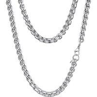 PROSTEEL Mens Necklace Chain Round Box Chain for Men Women Thin Black/Silver/Gold Plated Hypoallergenic 316L Stainless Steel Jewellery (with Gift Box)