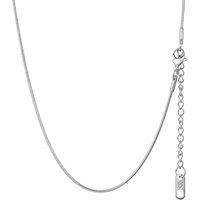 PROSTEEL Snake Chain Necklace with Sturdy Clasp, 2MM Thin Chain for Adding a Pendant, Mens Jewellery, 316L Stainless Steel Silver/Gold Plated/Black (W