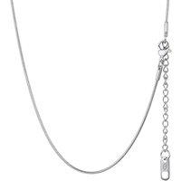 PROSTEEL Snake Chain Necklace with Sturdy Clasp, 2MM Thin Chain for Adding a Pendant Mens Jewellery 316L Stainless Steel Silver/Gold Plated/Black (Wit