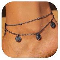 PROSTEEL Anklet for Women, Adjustable Waterproof Ankle Bracelets, Heart/Bead/Snake/Cuban Foot Chain 316L Stainless Steel for Beach Summer with Gift Bo