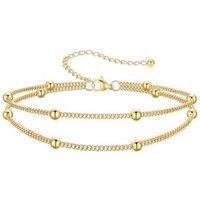 PROSTEEL Anklet for Women, Adjustable Waterproof Ankle Bracelets, Heart/Cuban/Figaro Foot Chain 316L Stainless Steel for Beach Summer with Gift Box Be