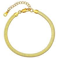 PROSTEEL Anklet for Women Adjustable Ankle Bracelet Cuban Link Foot Chain Summer Beach Jewellery Silver/Gold Plated/Black 316L Stainless Steel (Send G