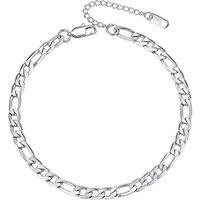 PROSTEEL Anklet for Women - Adjustable Ankle Bracelet Cuban Link Foot Chain Waterproof Summer Beach Jewellery Silver/Gold Plated/Black (Send Gift Box)