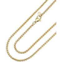 PROSTEEL Wheat Chain for Men 2/3mm Silver/Gold Plated/Black Stainless Steel Thin Chain for Pendant Necklace 18"-30" Length (Send Gift Box) 18"(46 CM)