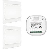 MOES Wireless Light Switch Kit, No Battery No Wiring No Capacitor No hub Required, RF433 + WiFi Remote Control Lighting Fixture for Led, Ceiling Light
