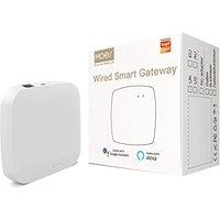 MOES Tuya ZigBee Wired Smart Gateway/Hub for Tuya ZigBee Product, Smart Home Bridge, Smart Life APP Wireless Remote Controller Works with Alexa Google