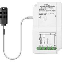MOES WiFi Smart DIY Thermostat Controlling Module, Temperature and Humidity Sensor, Dual Output 15A, 2.4GHz WiFi, Smart Life App Wireless Remote Contr