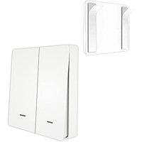 MOES ZigBee Wireless Scene Switch Push Button Controller, Tuya/MOES Zigbee Hub Required, Smart Life & Tuya Remote Control,2 Gang