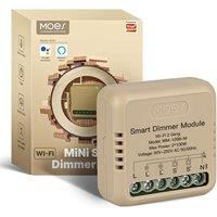 MOES Smart WiFi LED Dimmer Switch Module, Mini Design, Supports App Voice Alexa Google Home Remote Control, Dual Switch Networking, Timer, Control Sha