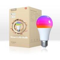 MOES Smart Bulb E27 A60 Light Bulbs, Matter Over WiFi, 9W 806lm 2700K-6500K RGB Dimmable 16 Million Colour Warm White Changing, Compatible with Alexa/