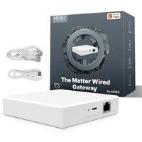 MOES Matter ZigBee Gateway - Hub Only for MOES ZigBee Devices - USB-C, RJ45 LAN, App & Voice Control, Compatiable with Alexa Google Home Apple Home Ma