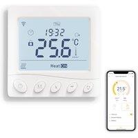 MOES Smart WiFi Thermostat Underfloor Electric Heating, Schedule and Remote Contorl, Hub-Free, Compatible with Amazon Alexa, Mechanical Button, 16A Bu