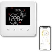 MOES Smart WiFi Thermostat Underfloor Electric Heating, Schedule and Remote Contorl, Hub-Free, Compatible with Amazon Alexa, Touch Panel, 16A