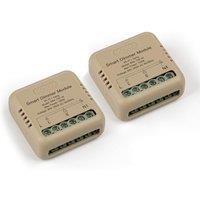 MOES Smart WiFi LED Dimmer Switch Module, Mini Design, Supports App Voice Alexa Google Home Remote Control, Dual Switch Networking, Timer, Control Sha