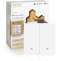 MOES Matter Smart Switch, Matter over WiFi, 2-Way Sync Switch, Neutral Wire Required, Compatible with Alexa/Apple Home/Google Home/SmartThings, Tuya A