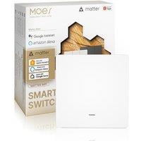 MOES Matter Smart Switch, Matter over WiFi, 2-Way Sync Switch, Neutral Wire Required, Compatible with Alexa/Apple Home/Google Home/SmartThings, Tuya A