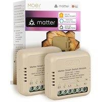 MOES Smart Switch, Matter over WiFi, Smart Switch DIY Module, Neutral Line Required, Remote Control Control, Scheduled Light Switch, Works With Alexa/