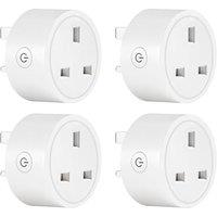 MOES ZigBee Smart Plug 16A Energy Monitoring, work with Alexa Google Home, Requires MOES ZigBee Hub, 4 Pack