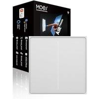 MOES WiFi Smart Switch - Glass Panel Proximity Sensor Touch Control, Haptic Feedback, Remote Timer Control, Works with Alexa Google Home, Neutral Wire