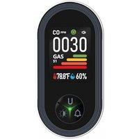 MOES 4-in-1 CO & Combustible Gas Detector, Temp/Humidity Monitor, UK Plug | Dual CO/Gas sensors, 85dB alarm, 180 rotatable HD screen, adjustable bri