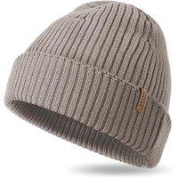 Outdoor Shaping Merino Wool Beanie for Men & Women, Unisex Daily Cuffed Plain Knit Hat, Soft Warm Winter Hat One Size Khaki
