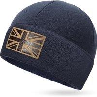Outdoor Shaping UK Flag Tactical Beanie Recycled Fleece Material Sustainable Warm Ideal for Hiking and Tactical Use Navy