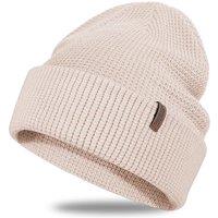 Outdoor Shaping Soft Merino Wool Blend Knit Cuffed Beanie for Men Women Winter Warm Ski Skull Caps Warm Beige