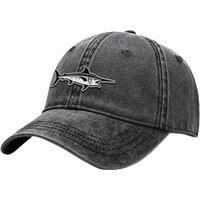 Outdoor Shaping Fish Embroidery Vintage Style, Dad Hat Soft Washed Cotton Adjustable, Baseball Cap Unstructured Casual, Unisex Classic Cap Comfortable