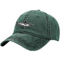 Outdoor Shaping Fish Embroidery Vintage Style, Dad Hat Soft Washed Cotton Adjustable, Baseball Cap Unstructured Casual, Unisex Classic Cap Comfortable
