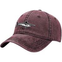Outdoor Shaping Fish Embroidery Vintage Style, Dad Hat Soft Washed Cotton Adjustable, Baseball Cap Unstructured Casual, Unisex Classic Cap Comfortable