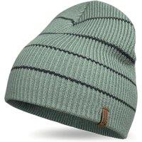 Outdoor Shaping Unisex Knit Beanie Hat - Warm Durable Soft Skull Cap for Men & Women One Size Fits Most Green/Stripes