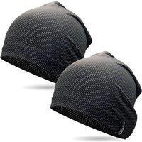 Outdoor Shaping 2 Pcs Cooling Skull Caps for Men Women, Breathable 3D Mesh Lightweight Slouchy Beanie for Cycling Gym Running