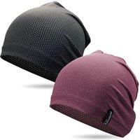 Outdoor Shaping 2 Pcs Cooling Skull Caps for Men Women, Breathable 3D Mesh Lightweight Slouchy Beanie for Cycling Gym Running