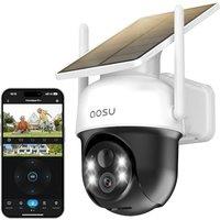aosu 2K/3MP WiFi Security Camera Outdoor Wireless, Solar Outdoor Camera, Home Surveillance with Panoramic PTZ, Automatic Tracking, Colour Night Vision