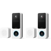 aosu 2K HD Wireless Video Doorbell Camera with Chime, Battery Powered, Wide Angle, 2-Way Talk, AI Human Detection, Local & Cloud Storage, 2.4GHz WiFi,