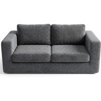 RUMMY Boneless Loveseat Sofa, 2-Seater Floor Sofa in a Box, Corduroy Upholstered Foam Couch with 2 Pillows, No Assembly Required for Living Room Apart