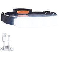 LETOUR Head Torch Rechargeable, 5000mAh LED Headlight, Ultra-Wide-Angle 230 Lighting Headlamps 90Adjustable COB Hardhat Light, IPX6 Waterproof 200