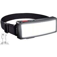 LETOUR LED Head Torch, Rechargeable COB Head Torch Super Bright Headlamps 1000Lumen Lightweight Waterproof Headlight 3 Modes Work Light, 1200mAh Adjus