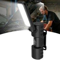 LED Work Light 2000 Lumen, Rechargeable Work Light with Magnetic and Foldable, Inspection Lamp 180 Rotating Stand and Magnetic Torch for Maintenance