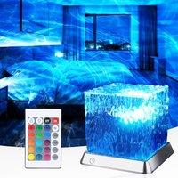 LETOUR Ocean Wave Lamp 16 Colors Galaxy Projector Night Light Sensory Lights with Remote Control Luminorthe Cube Northern Projector Lamp for Party/Gam