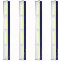 4 Pack Magnetic Lights Rechargeable 4000 Lumens 7200mAh 40CM Work Light Bar, Inspection Lamp 216 LED Bulbs Waterproof, Portable Lighting with Hook, fo