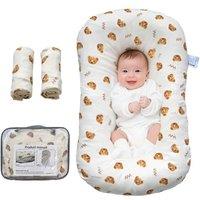 Baby Lounger, Newborn Lounger with Breathable & Soft Cover for Floor, Couch & Travel, 0-24 Months Newborn Babies Essentials Gifts. (2 Cover Included)