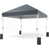 Pop up Gazebo 3m x 3m, Garden Heavy Duty Gazebo with Roller Bag, Waterproof Camping Shelter, Windproof and UV protection, Dark Grey