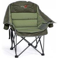 Oversized Camping Chair for Adults, Thick Padded Comfort Folding Fishing Chair 227KG with Cup Holder for Outdoor Garden Sport Beach Camp, Green Padded