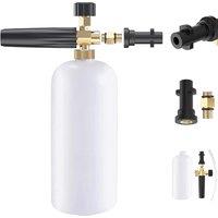 Stone Banks Snow Foam Lance for Karcher K Series K2 K3 K4 K5 K6 K7 Pressure Washer, 1L Adjustable Foam Cannon Gun High Pressure Soap Dispenser Bottle