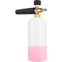Snow Foam Lance 1/4 Quick Release Car Wash Foam Cannon Pot with Adjustable Nozzle, High Pressure Washer Soap Dispenser Bottle (1L)