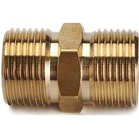 Stone Banks Metric M22 15mm Male to M22 14mm Male External Thread Connector, Brass High Pressure Washer Adapter Hose to Hose Coupler
