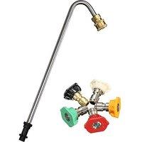 Stone Banks Dirt Blaster Power Washer Lance for Karcher K2K3K4K5K6K7, Pressure Washer Angled Lance Jet Wash Extension Wand with 5 Nozzles, Gutter Rod